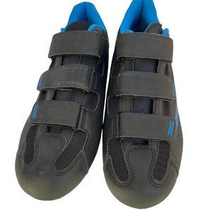 Tommaso Pista Spin Class & Cycling Road Bike Sneaker  Shoes Black & Blue Size 41